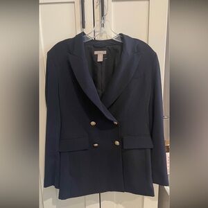 Women's Double-Breasted Navy Blazer